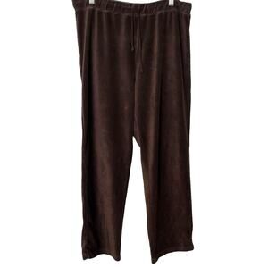 MOUNTAIN LAKE CASUALS HI-RISE PANTS, WOMENS, L, BROWN, DRAWCORD, BRUSHED COTTON